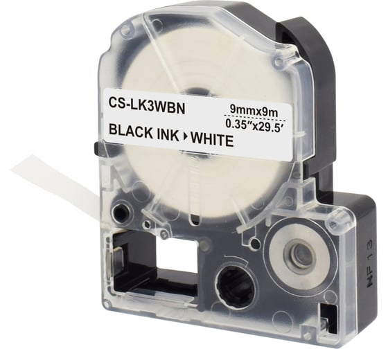 Изображение товара Ленточный картридж CACTUS CS-LK3WBN черный для Epson LW300/LW400/LW700/LW600P/LW1000P/K400/Z700/Z900 1912253