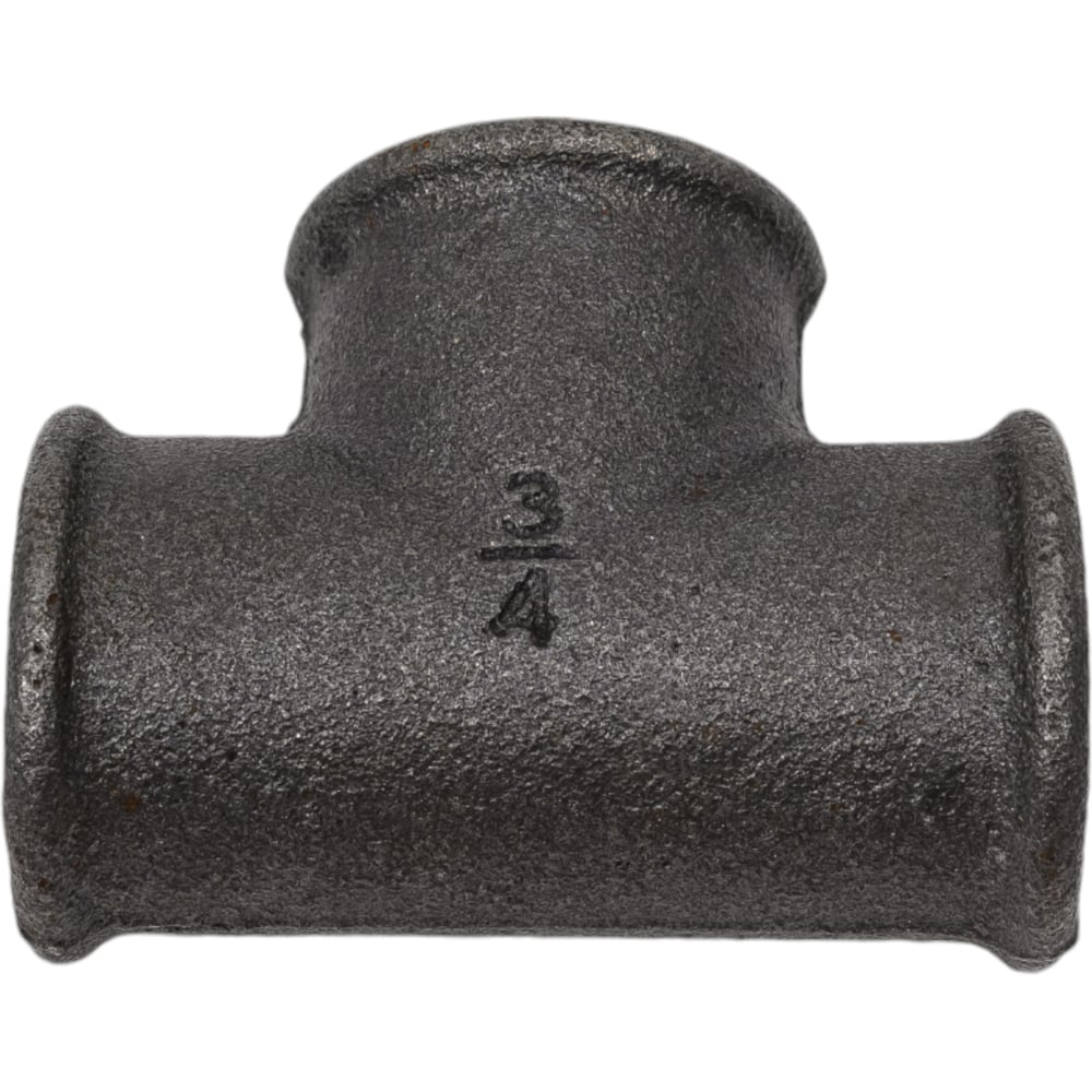 Изображение товара Тройник Rvc чугун 3/4 дюйма без покрытия для водопровода и отопления