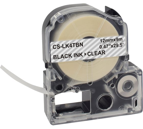 Изображение товара Ленточный картридж CACTUS CS-LK4TBN черный для Epson LW300/LW400/LW700/LW600P/LW1000P/K400/Z700/Z900 1912263