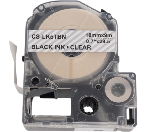 Изображение товара Ленточный картридж CACTUS CS-LK5TBN черный для Epson LW400/LW700/LW600P/LW1000P/K400/Z700/Z900 1912296