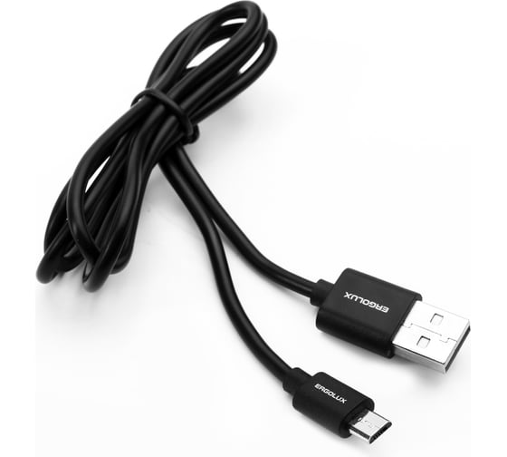 Изображение товара Кабель usb micro usb Ergolux Elx-cdc01p-c02 промо 2а, 1м, черный, зарядка+передача данных, пакет 15088
