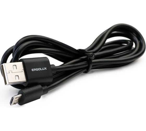 Изображение товара Кабель usb-micro usb Ergolux Elx-cdc01-c02 3а, 1,2м, черный, зарядка+передача данных, коробка 15093
