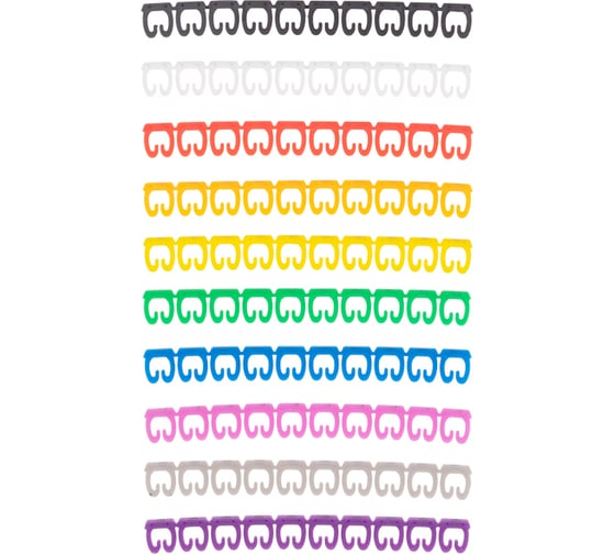 Изображение товара Кабельный маркер, REXANT d4-6 мм, цифры 0-9, 10 цветов 12-6062