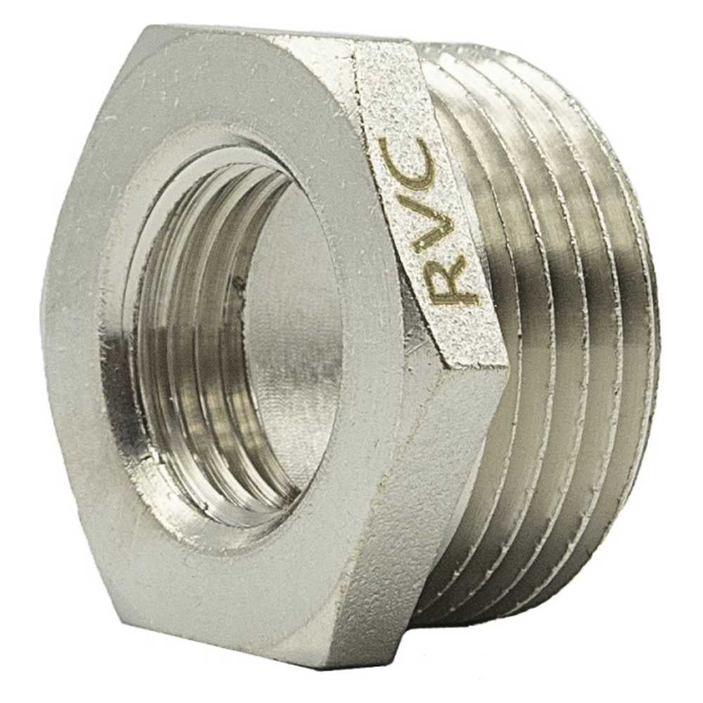 Изображение товара Футорка Rvc 1/2 г х 2 ш 00795 никелированная латунь внутренне-наружное соединение