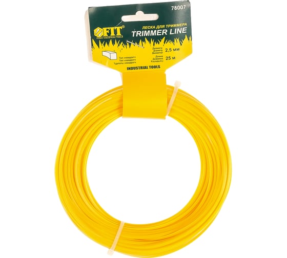 Изображение товара Леска (2.5 мм; 25 м; квадрат) для триммеров FIT 78007