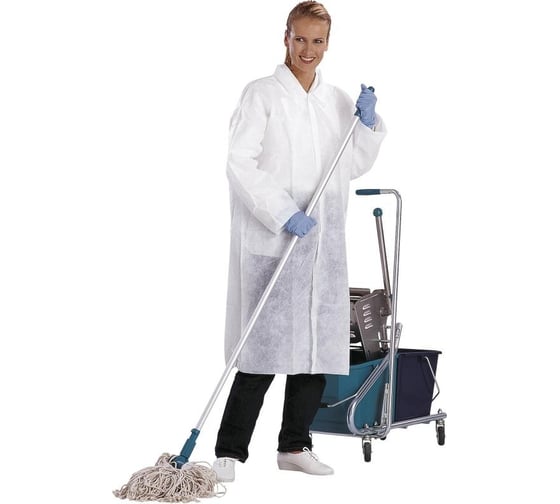 Изображение товара Полипропиленовый халат Delta Plus BLOUSPO белый, размер XL BLOUSPOXG