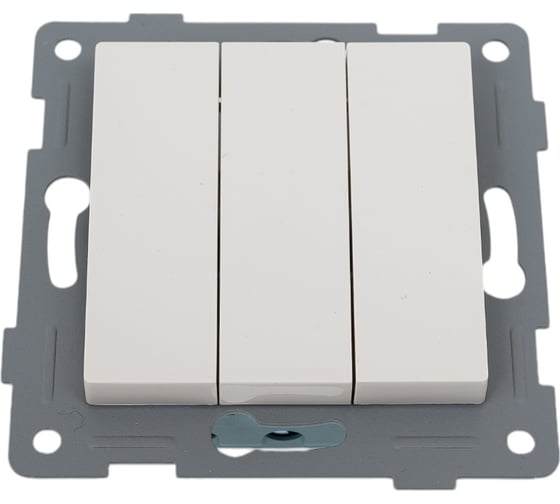 Изображение товара Трехклавишный механизм выключателя GUSI ELECTRIC GUSI UGRA скрытая установка, 10А, 250В, цвет бежевый С11В3-003