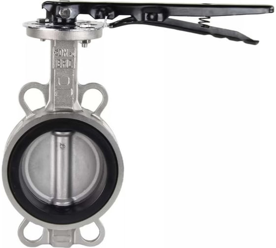 Изображение товара Дисковый поворотный затвор DN.ru 316L-316L-VITON Ду100 Ру16 с рукояткой D050-06560