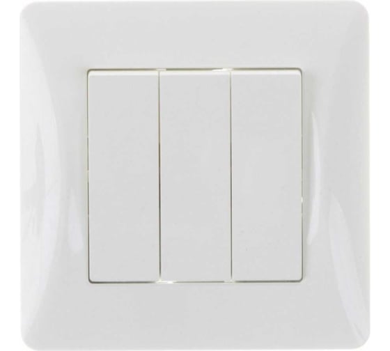 Изображение товара Трехклавишный механизм выключателя GUSI ELECTRIC GUSI UGRA скрытая установка, 10А, 250В, цвет: жемчуг С11В3-028