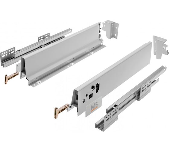 Изображение товара Выдвижной ящик GTV Модерн Бокс push to open L-450 низкий H-83 мм, серый PB-D-P2O450A