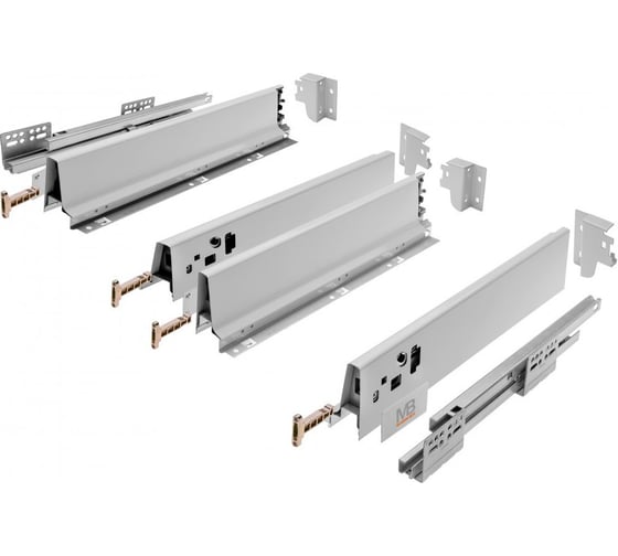 Изображение товара Выдвижной ящик GTV Модерн Бокс Выдвижной ящик под мойку с полным выемом L-500, H-83 мм, серый PB-D-ZLE-500