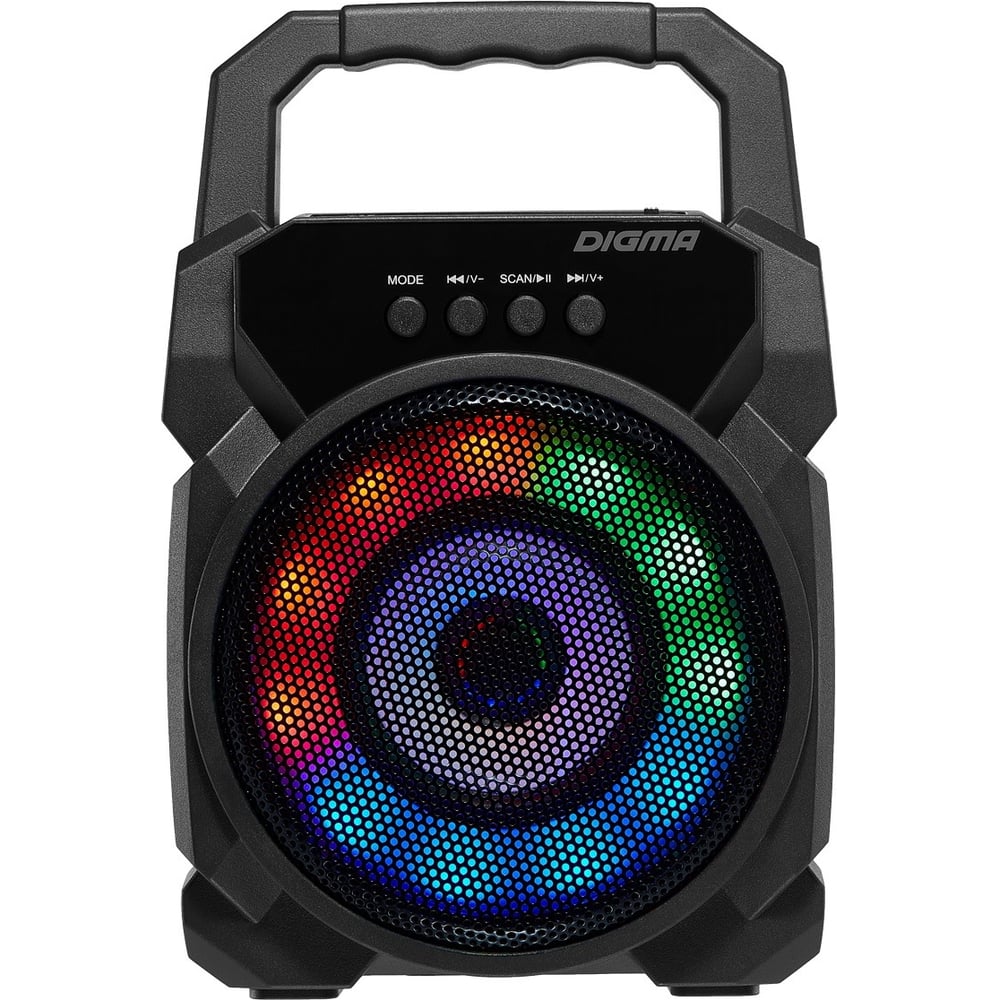 Изображение товара Портативная Bluetooth колонка DIGMA D-PS1500 черный 10W FM радио USB гнездо