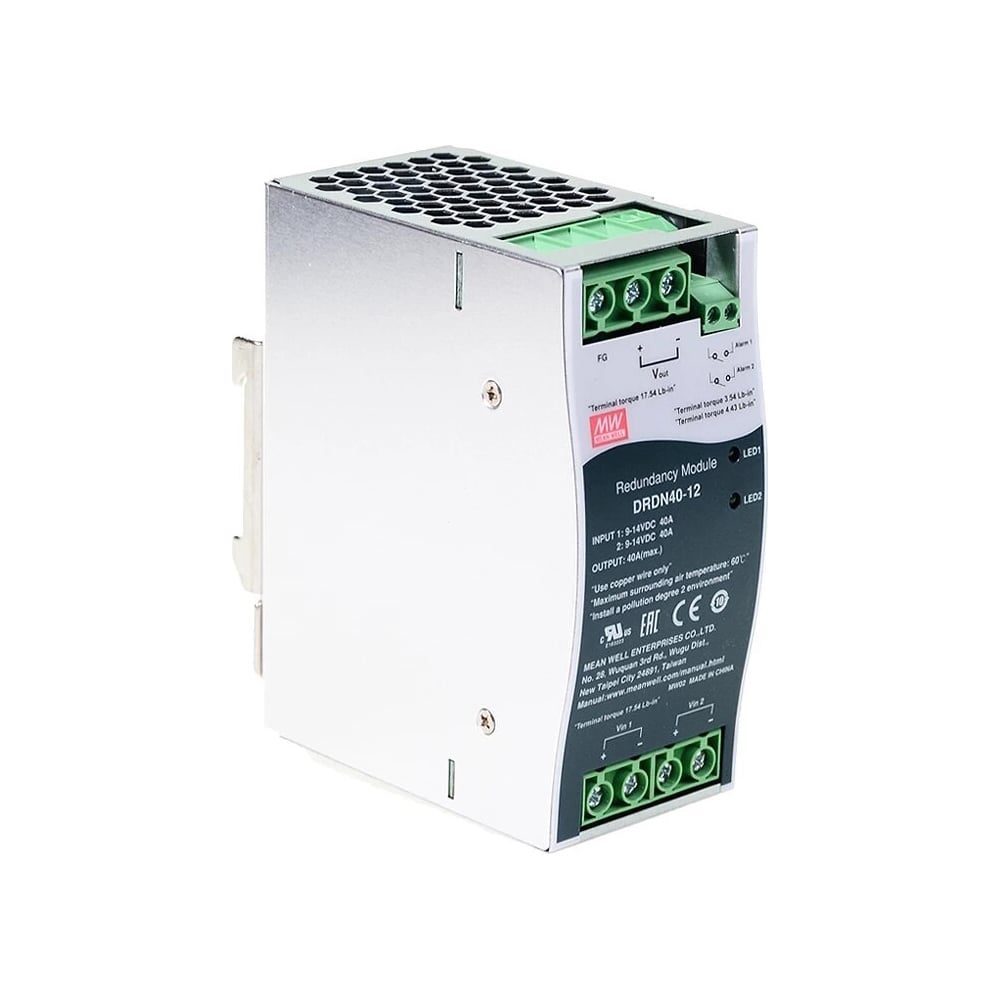 Изображение товара Модуль резервного питания Mean Well DRDN40-12 ETK-159401 двухфазный 12 В 40 А