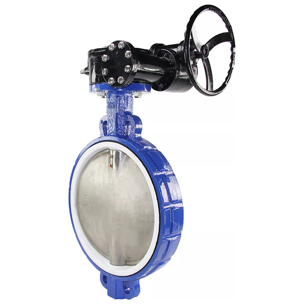 Изображение товара Дисковый затвор DN.ru WCB-316L-PTFE Ду500 Ру16 с редуктором D050-02394