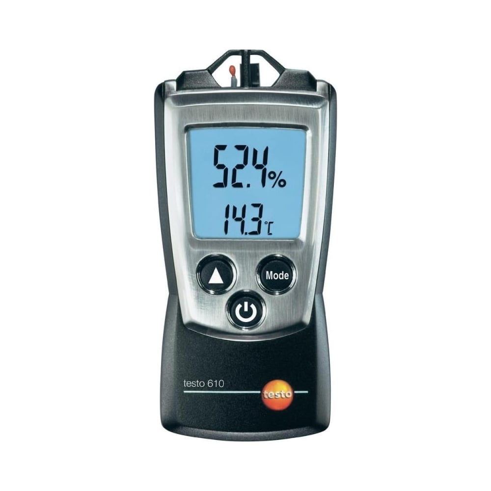 Изображение товара Карманный термогигрометр Testo 610 с поверкой, портативный, для температуры и влажности воздуха