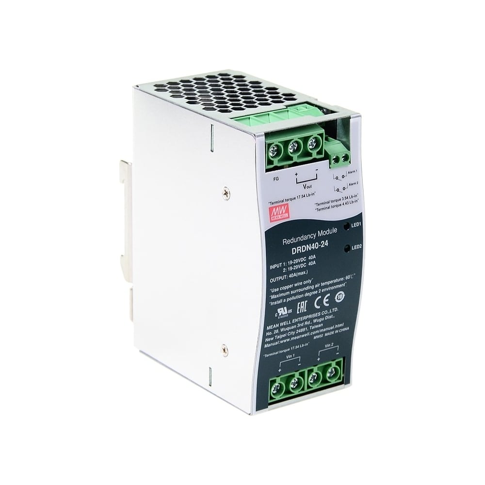 Изображение товара Модуль резервного питания Mean Well DRDN40-24ETK-159402 24 В 40 А 2-фазный