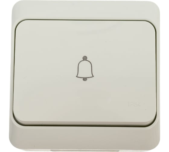 Изображение товара Кнопка звонка TOKOV ELECTRIC оп nix 10а ip54 250в бел. TKE-NX-DB-C01-IP54