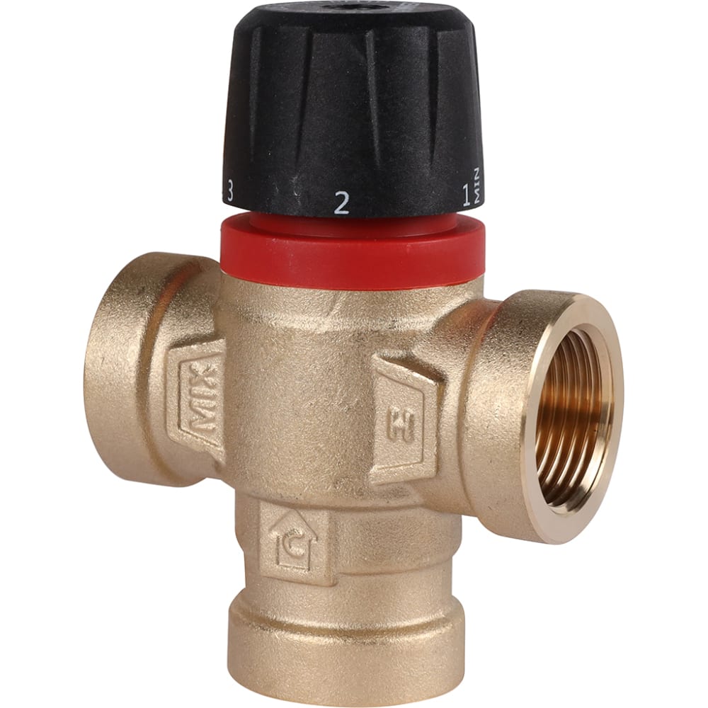 Термостатический смесительный клапан для систем отопления и гвс ROMMER клапан термостатический rommer rvm 0231 254325 смесительный 1 нр 20 43°с kv 2 5