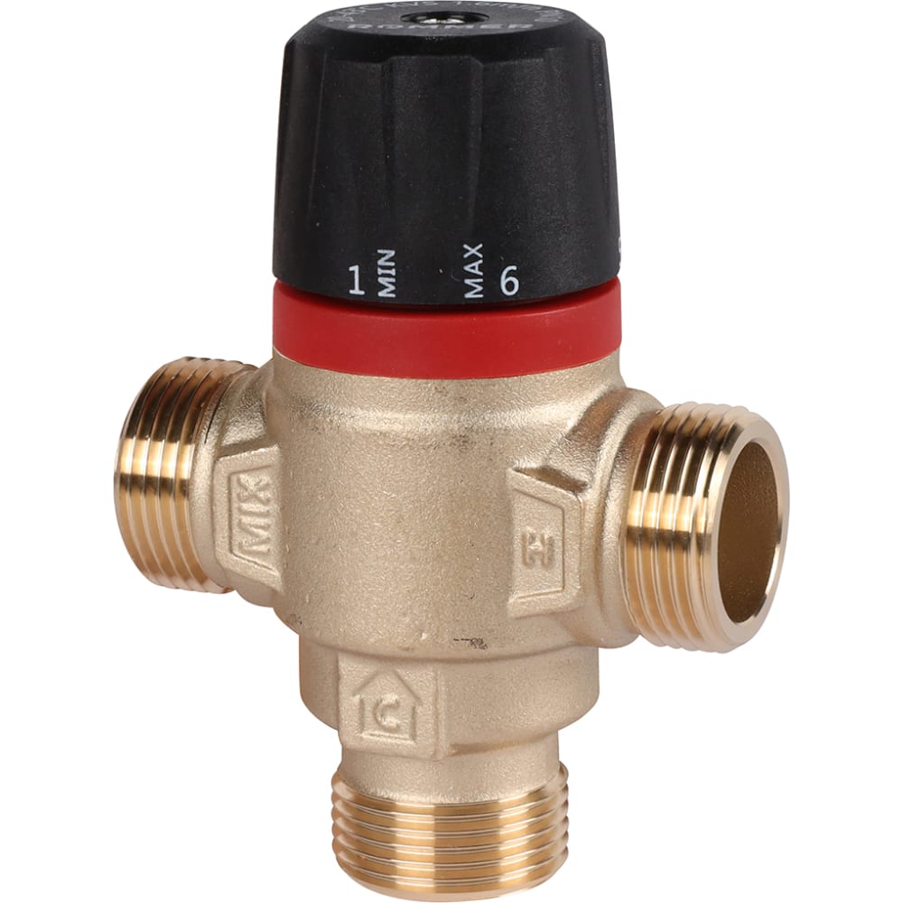 Термостатический смесительный клапан для систем отопления и гвс ROMMER клапан термостатический rommer rvm 0231 254325 смесительный 1 нр 20 43°с kv 2 5