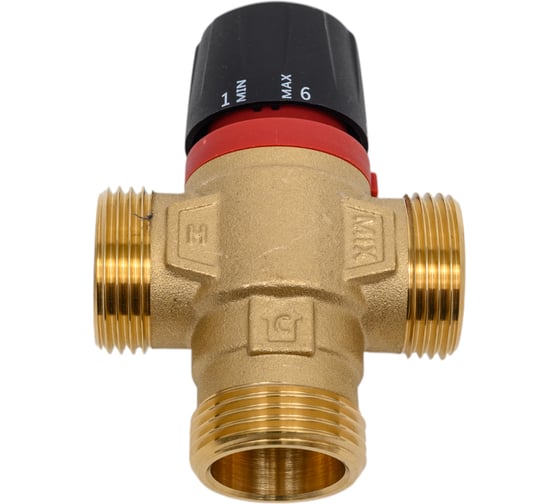 Изображение товара Термостатический смесительный клапан для систем отопления и гвс ROMMER 1" нр 20-43с kv 1,6 (боковое смешивание) RG0092NU9FV194