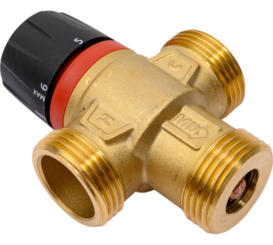 Изображение товара Термостатический смесительный клапан для систем отопления и гвс ROMMER 1" нр 30-65с kv 2,3 (центральное смешивание) RG0092NU9FV1H9