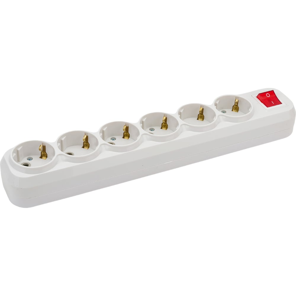 Изображение товара Колодка удлинителя TOKOV ELECTRIC 6 розеток 16А с заземлением белый TKE-C01-KU6-ZV