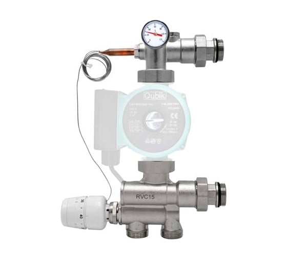 Изображение товара Насосно-смесительный узел для теплого пола Rvc ТП COMPACT (без насоса) 11706