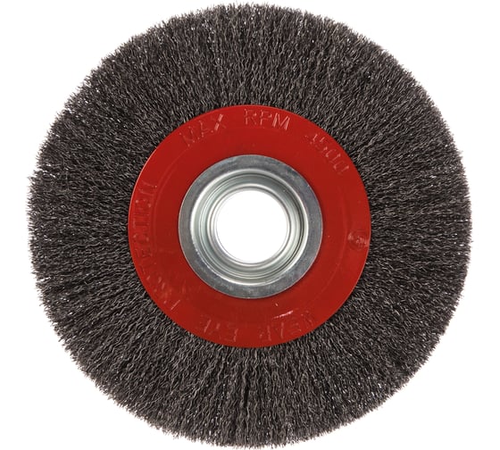 Изображение товара Щетка №035 200 мм, гофрированная круглая для точильно-шлифовального станка АТАКА 320050120 22229