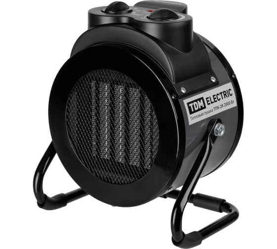 Изображение товара Тепловая пушка TDM ELECTRIC тпк-2к, круглый корпус, 2 квт (1/2 квт), терморегулятор, керамический нагревательный элемент, SQ2520-0105
