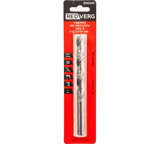 Изображение товара Сверло по металлу HSS-G 12 мм REDVERG 6680971