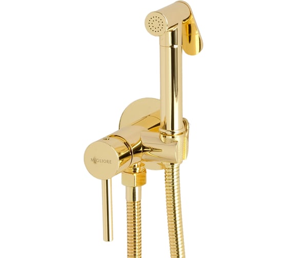 Изображение товара Гигиенический душевой набор Migliore FORTIS смеситель встраиваемый, с держ./лейка/шланг латунь, золото 31554