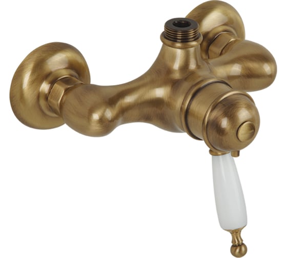 Изображение товара Смеситель для душевой колонны Migliore OXFORD термостат. внешний, выход М3/4", ручка белая, бронза 19091