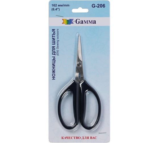 Изображение товара Ножницы для шитья Gamma G-206 в блистере, 162 мм 12822 681822