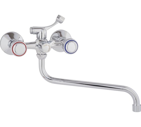 Изображение товара Смеситель для ванны ARCO DA VELLA маховик металл, дивертор к/б в теле, излив 30 см А2521 07400