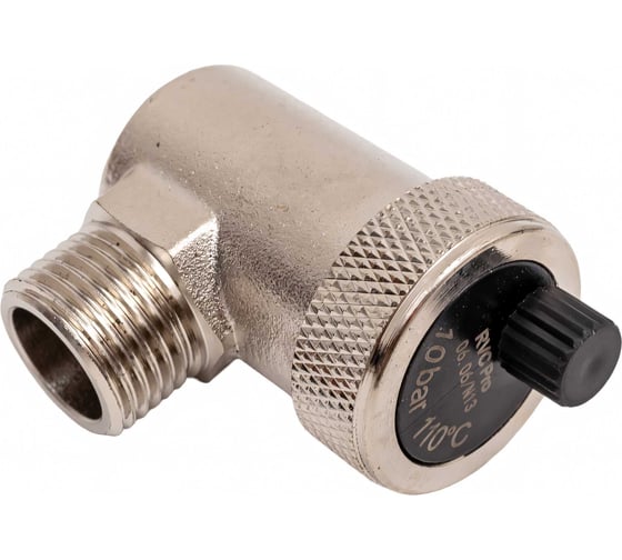 Изображение товара Воздухоотводчик Rvc 1/2 автоматический, никелированный, угловой 11914