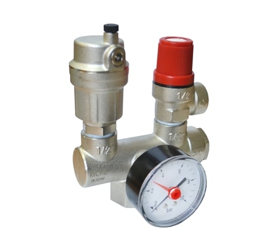 Изображение товара Группа безопасности Rvc NEW (клапан 3 Bar) никелированная 13254