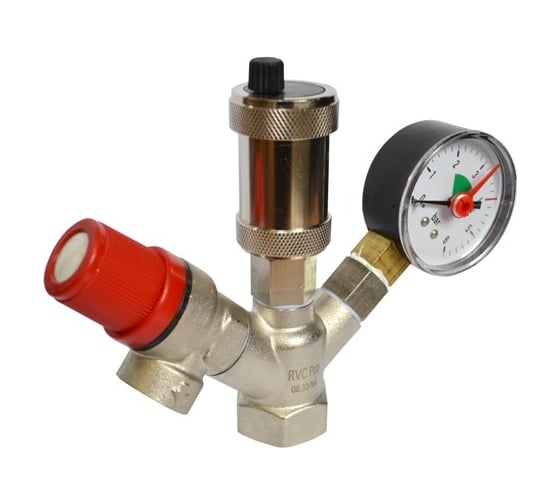 Изображение товара Группа безопасности Rvc COMPACT 3/4 (клапан 3 Bar) никелированная 11972