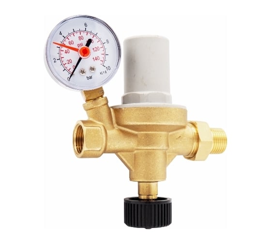 Изображение товара Подпиточный клапан Rvc 1/2 гш (настройка 0-6 Bar) с манометром 13618