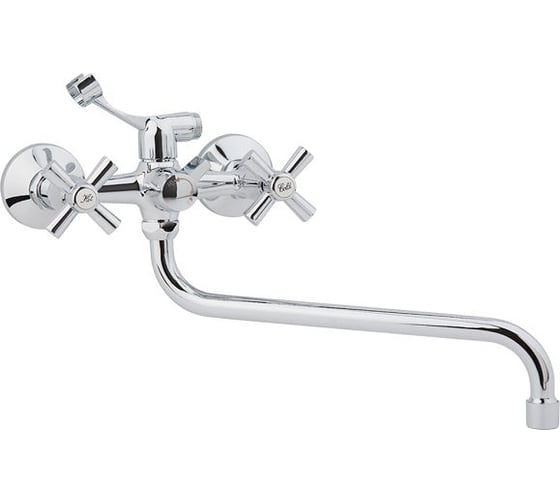 Изображение товара Смеситель для ванны ARCO DA VELLA маховик металл, крест, дивертор к/б в теле, излив 30 см А2520 07399