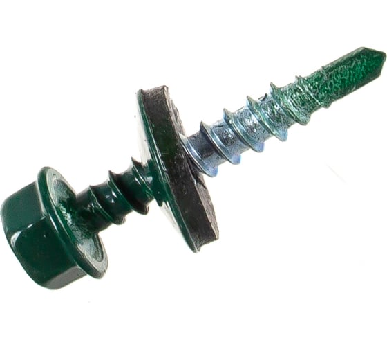 Изображение товара Кровельный саморез Качественный крепеж зеленый мох 4,8х29 150 шт 0500103 КЧ