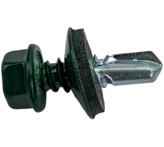 Изображение товара Кровельный саморез Качественный крепеж зеленый мох 5,5х19 160 шт 0500111 КЧ