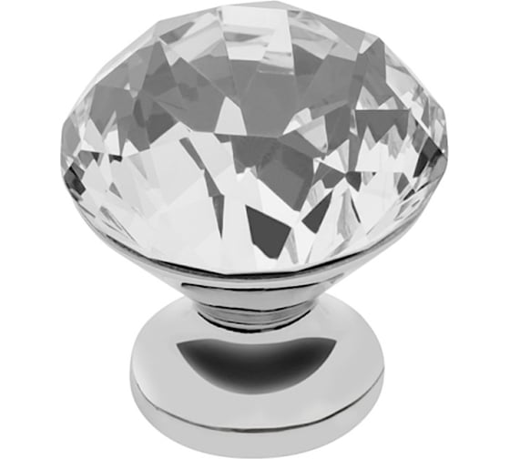 Изображение товара Ручка-кнопка GTV с кристаллом, хром GZ-CRPB30-01