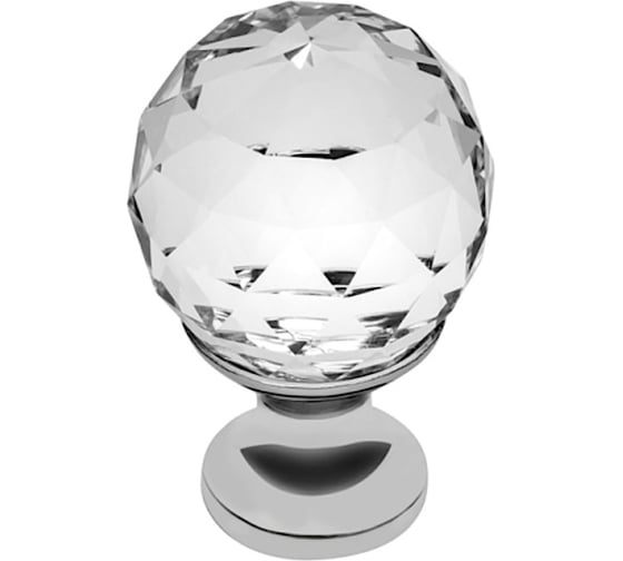 Изображение товара Ручка-кнопка GTV с кристаллом, хром GZ-CRPA30-01