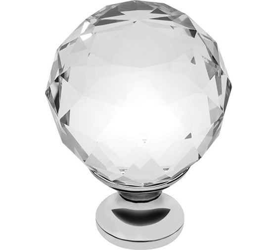 Изображение товара Ручка-кнопка GTV с кристаллом, хром GZ-CRPA40-01