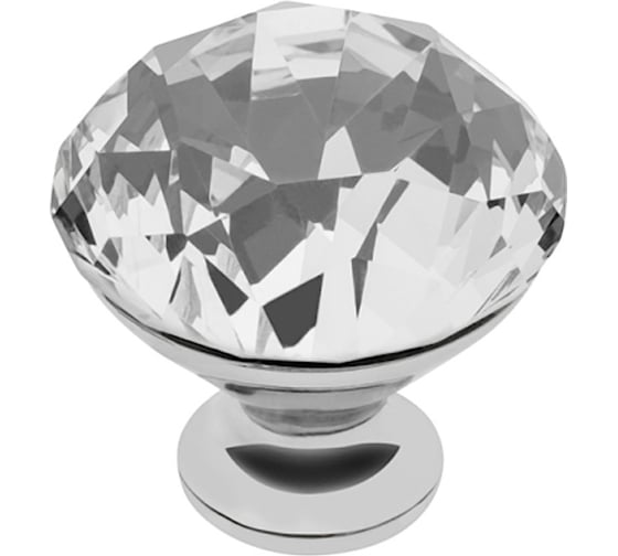 Изображение товара Ручка-кнопка GTV с кристаллом, хром GZ-CRPB40-01