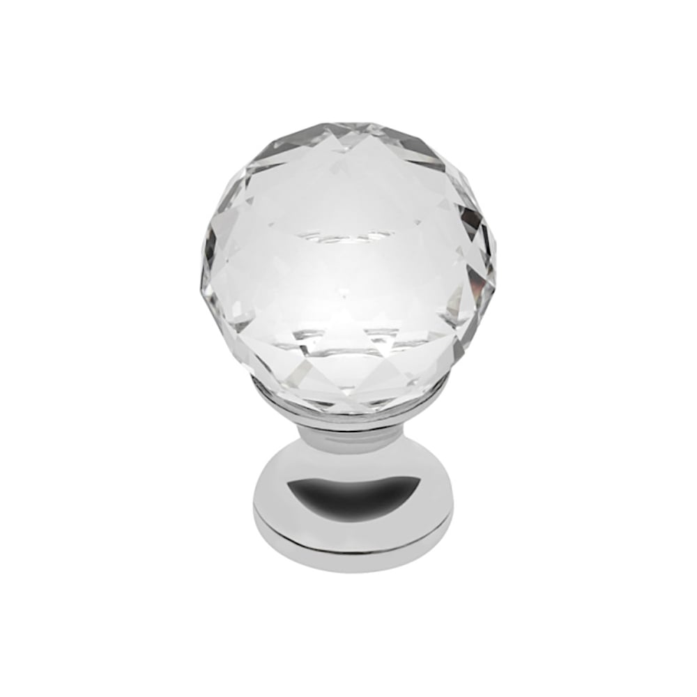 Изображение товара Ручка-кнопка GTV с кристаллом хром 20х20х33 мм для мебели