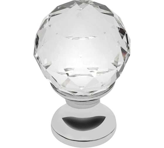 Изображение товара Ручка-кнопка GTV с кристаллом, хром GZ-CRPA20-01