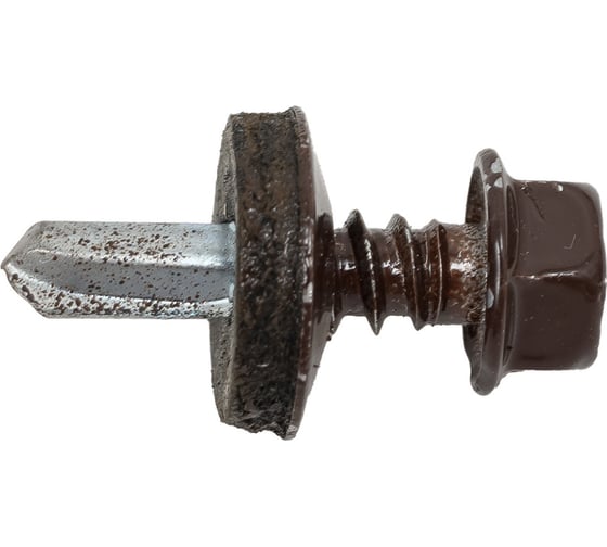 Изображение товара Кровельный саморез Качественный крепеж коричневый 5,5х19 200 шт 1000255 КЧ