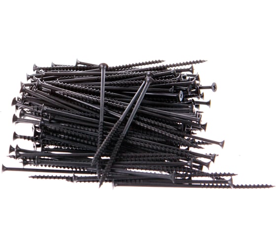 Изображение товара Саморез Качественный крепеж 4,8х127 потай, крупная резьба, оксид 200 шт 1000385 КЧ