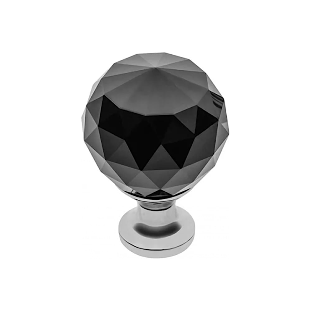 Изображение товара Ручка-кнопка GTV хром с черным кристаллом модель CRPA30-A1